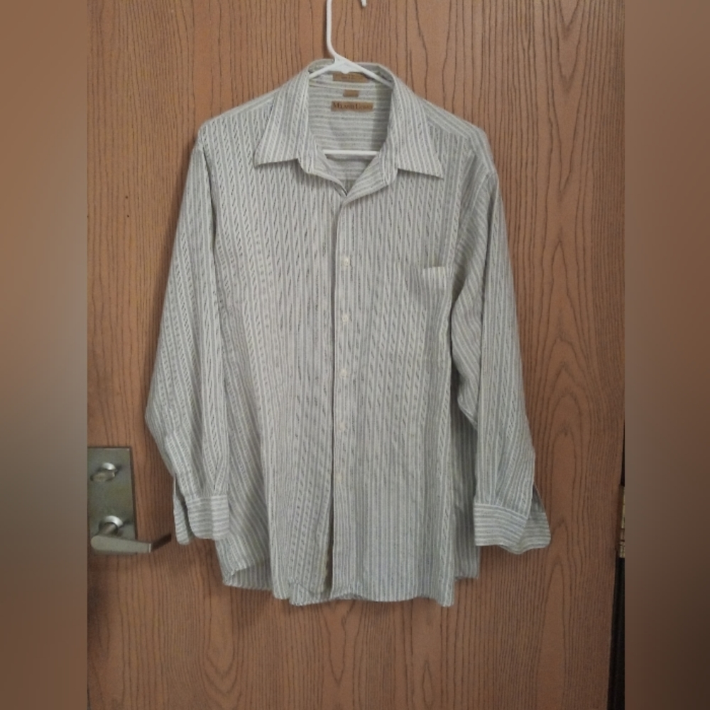 𝅺MILANO uomo mens striped shirt 17 32/33